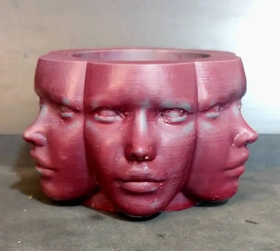 قالب سیلیکونی گلدان طرح چهره
