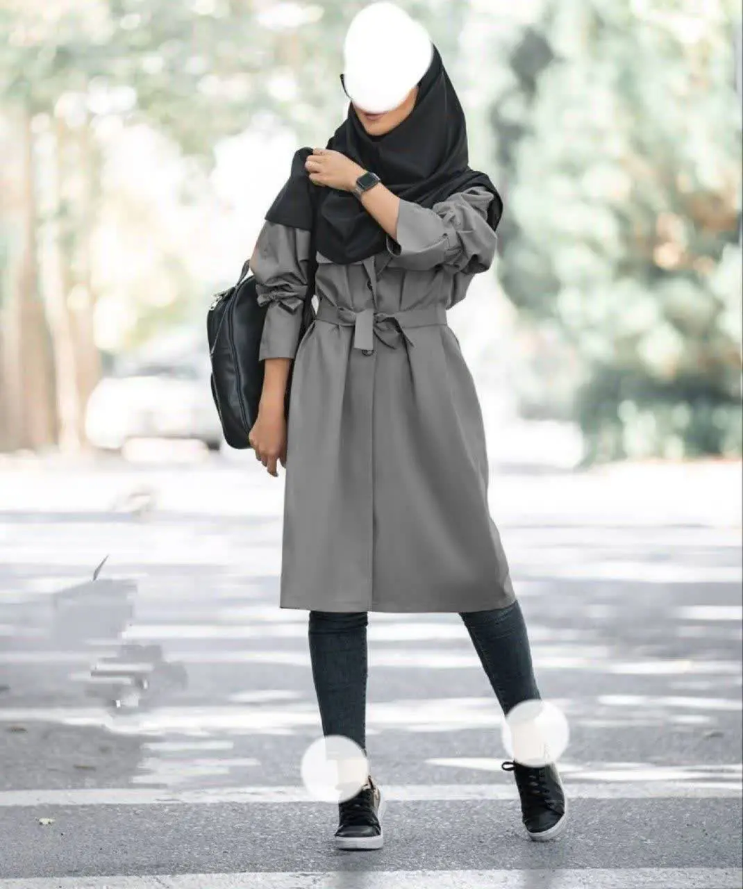 💥مانتو دانشجویی کمربند دار😍