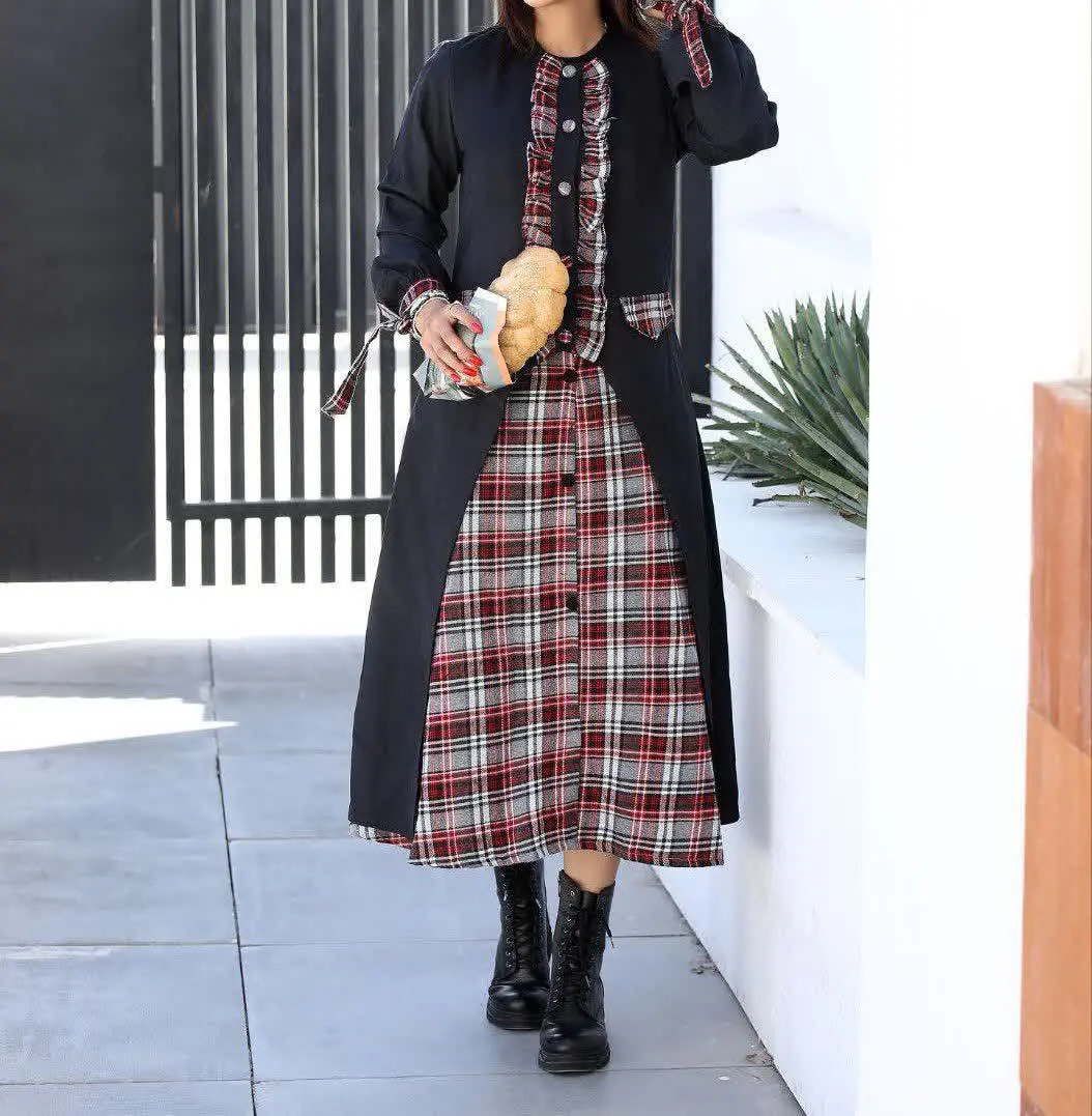 💞دوتیکه مانتو و دامن مدل آروشا💞
