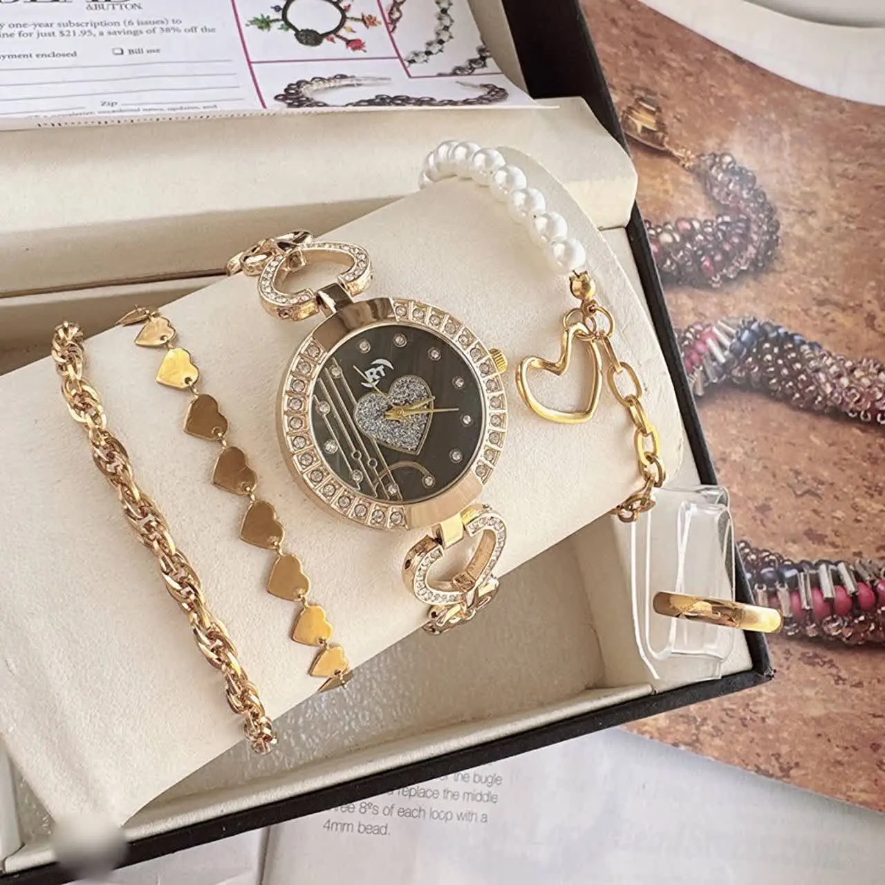 ست ساعت استیل زنانه طرح پرو...