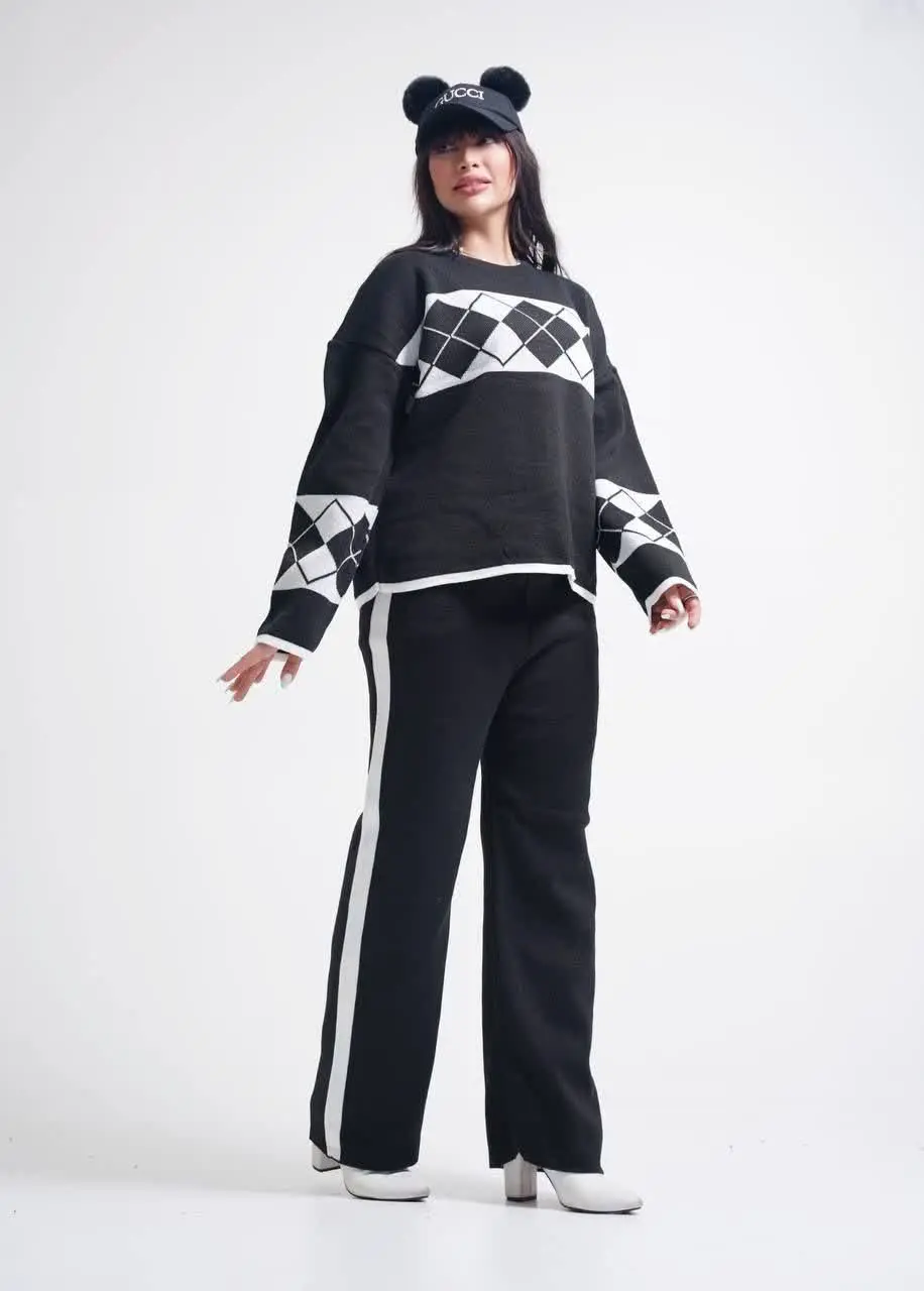 😍 بلوز شلوار بافت لوزی