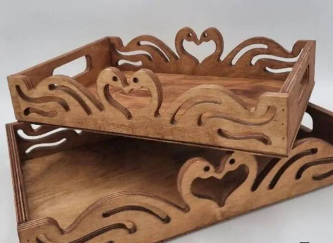 ✳️ سینی جفتی طرح قو 
