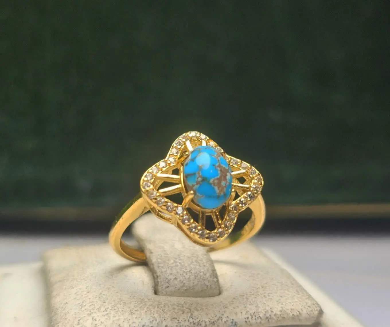 💎انگشتر فیروزه نیشابوری آبک...
