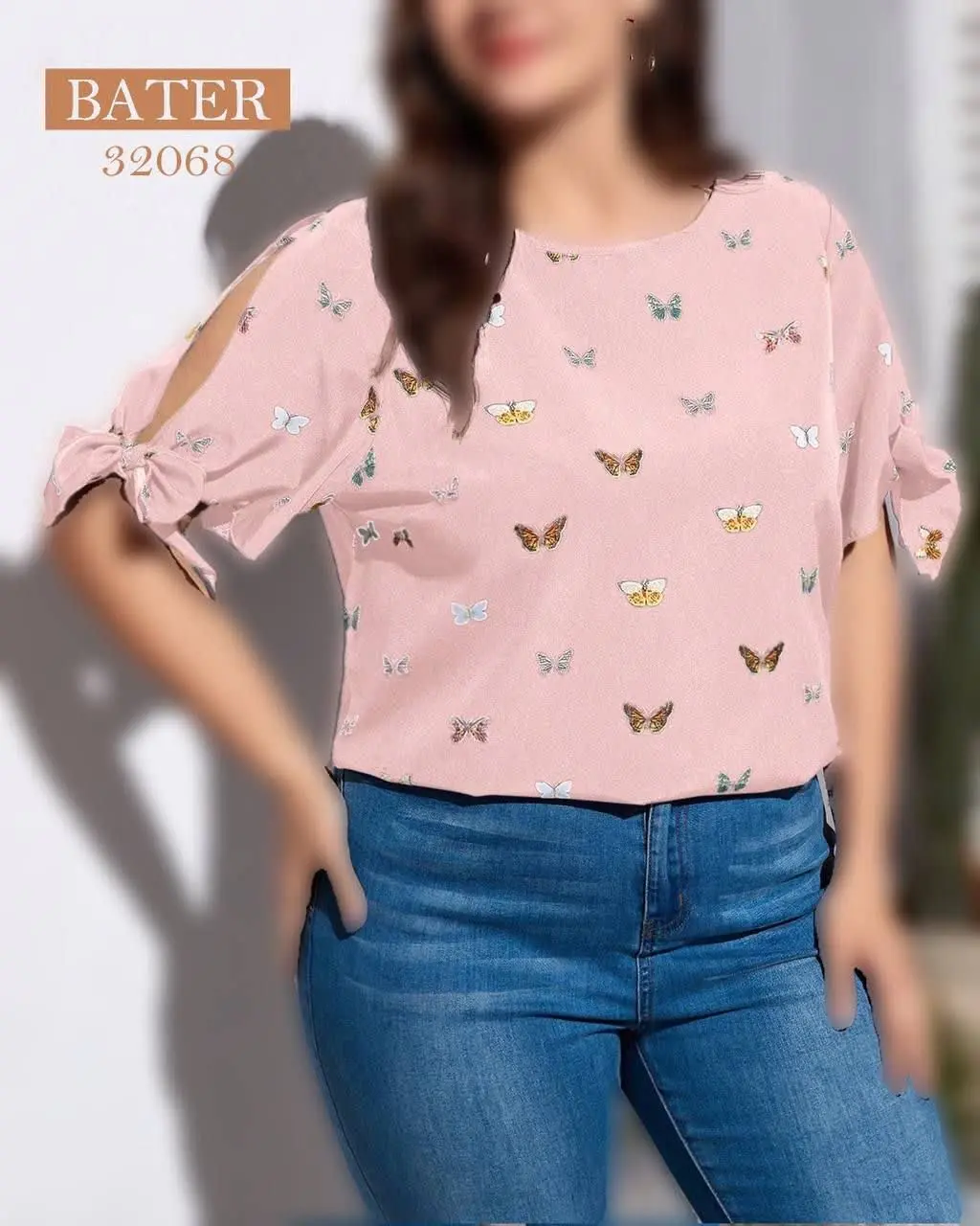 شومیز آستین گرهی سایزبزرگ