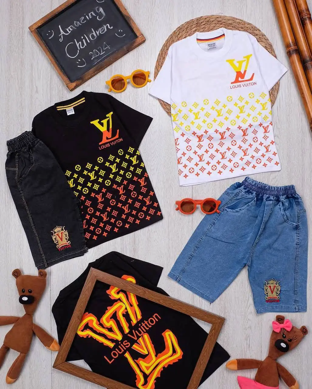 👫تیشرت و شلوارک چاپ LV👫
