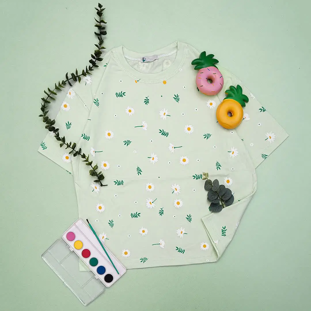 تیشرت کراپ پرینترستی طرح با...