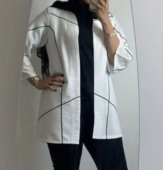 ✅ مانتو کتی مغزی دوزی، جنس کرسپو
