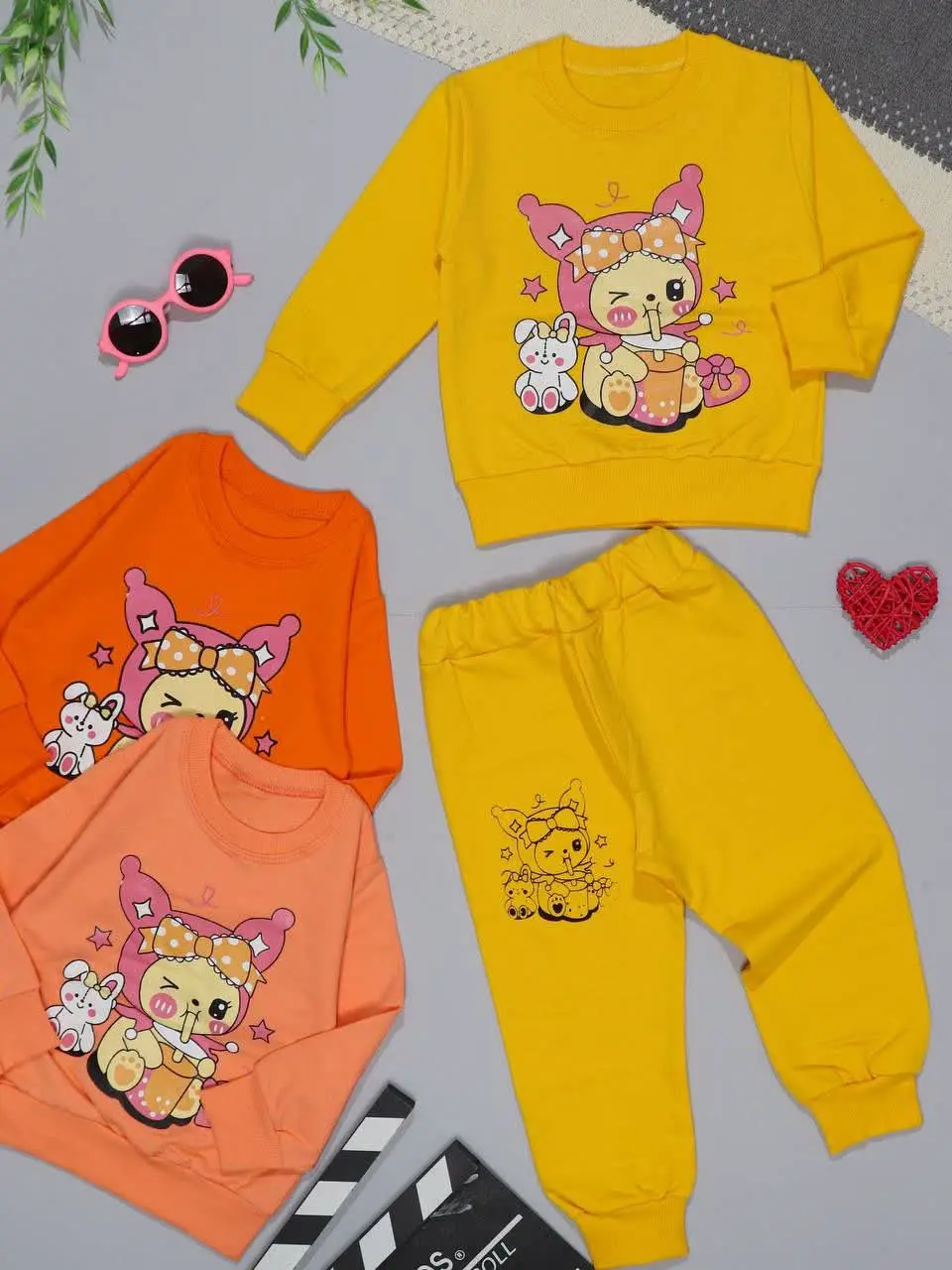 👫بلوز و شلوار دخترانه چاپ ک...