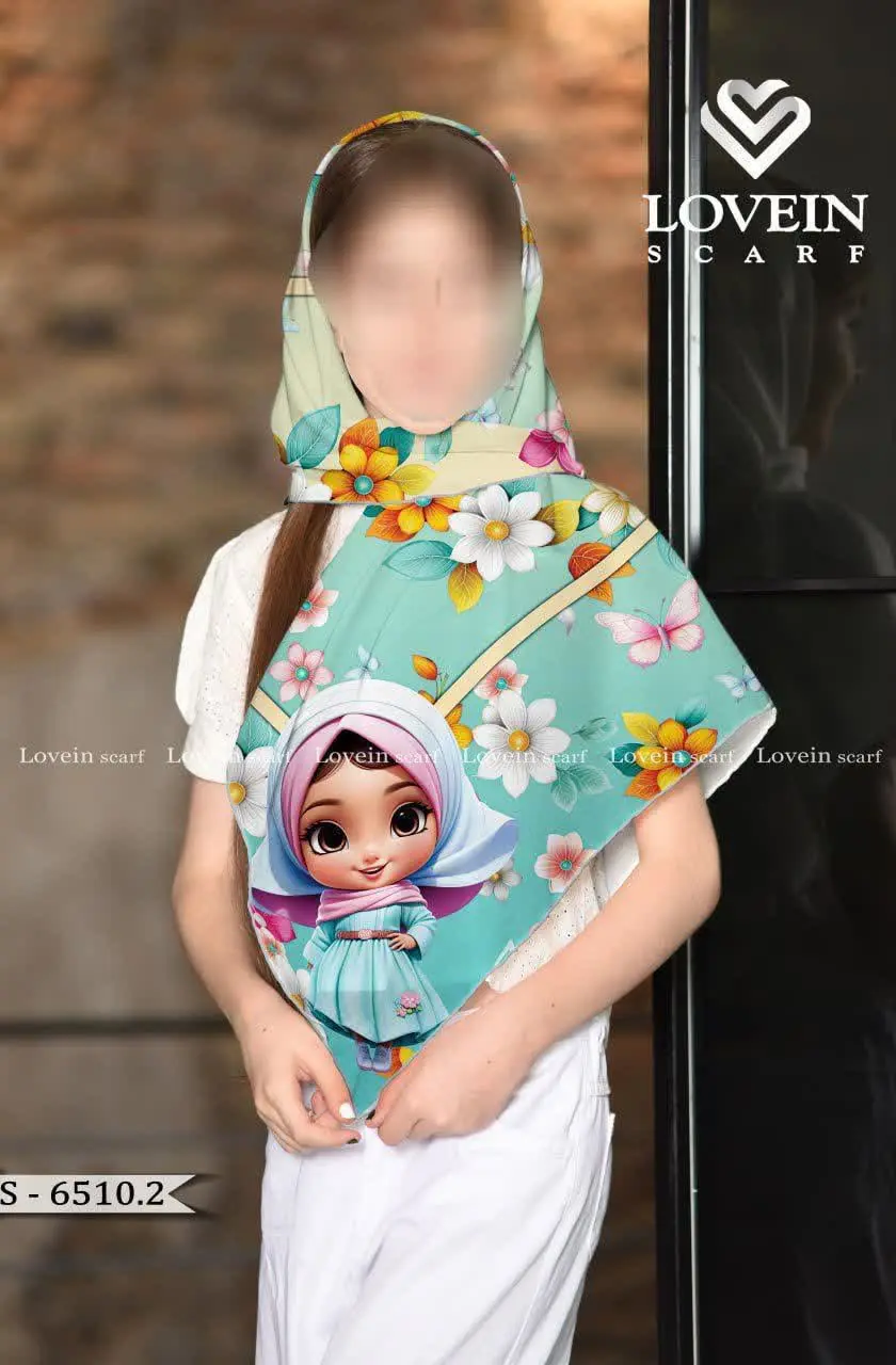 #روسری #دخترانه طرح بهاره
