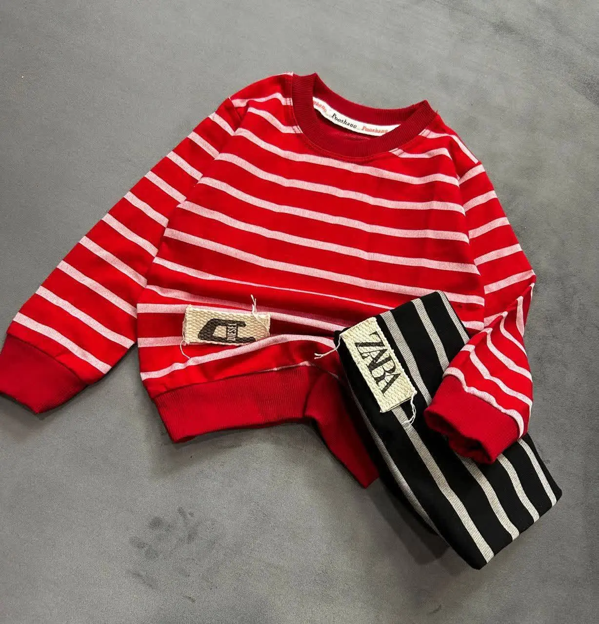 بلوز تک طرح راه راه قرمز و...