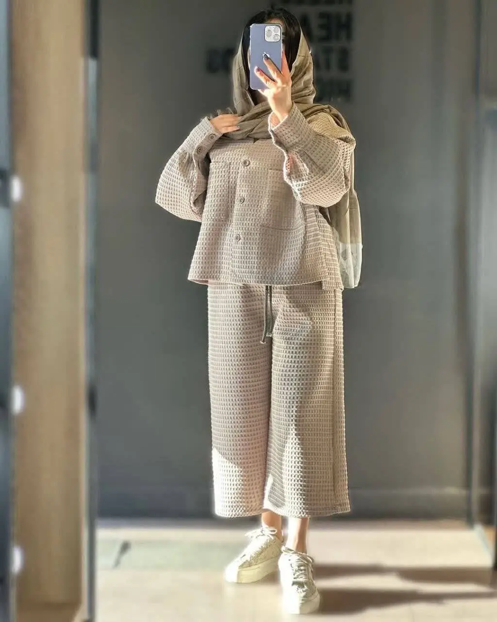 ⚜کت کراپ و شلوار واید