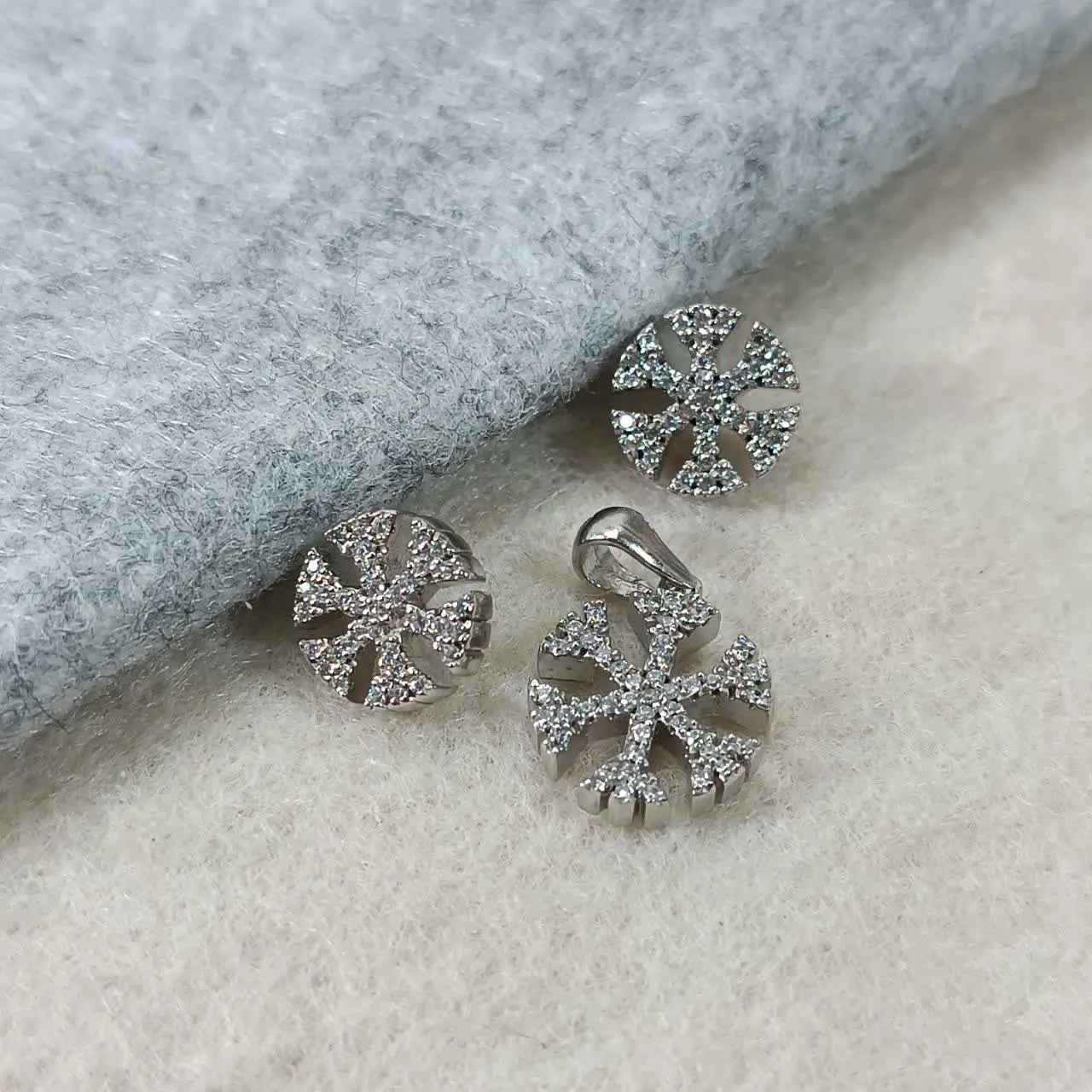 ⚜نیم ست نقره مدل میکرو همرا...