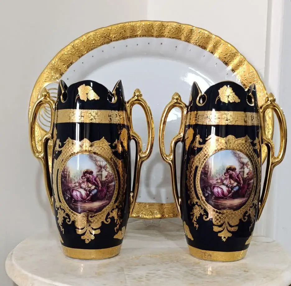 جفت گلدان دسته دار