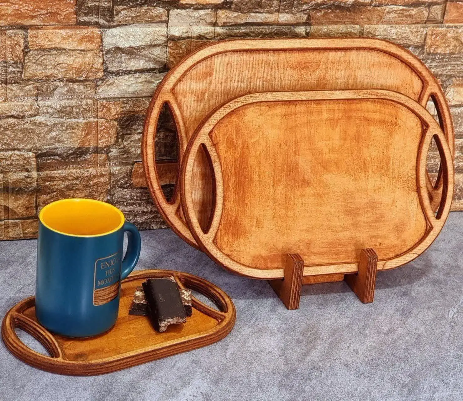 #سینی_۳_بیضی_دسته_دار 😍😍
