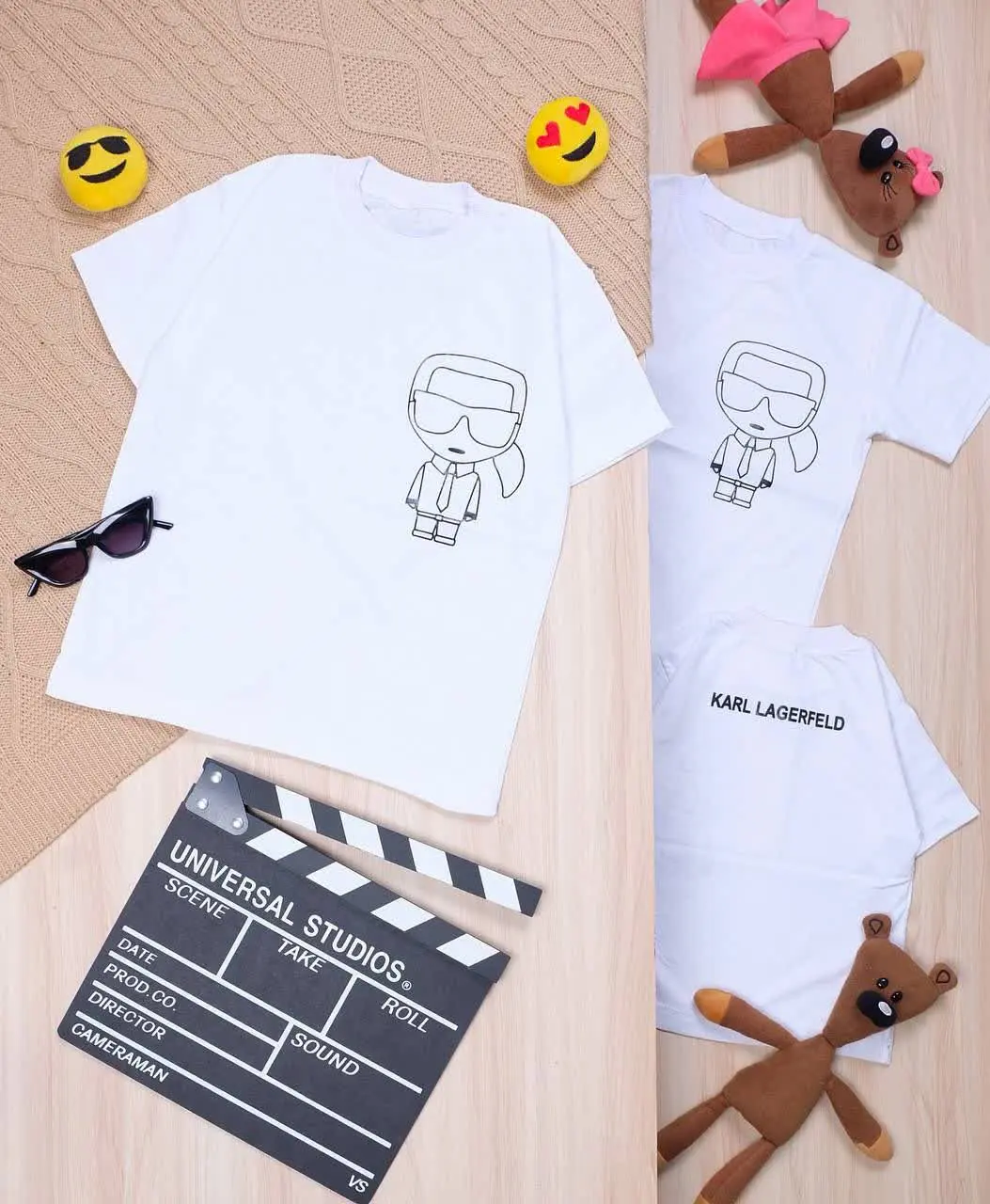 👫تیشرت تک سفید چاپ KARL👫
