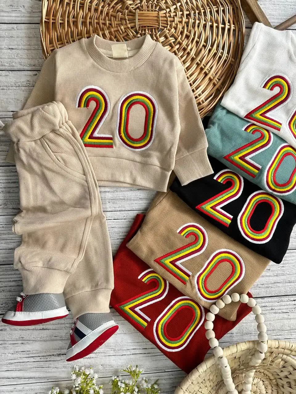 بلوز شلوار بیسکویتی طرح ۲۰ نوزادی و کودک کد ۱۷۳۱۶۷ 
