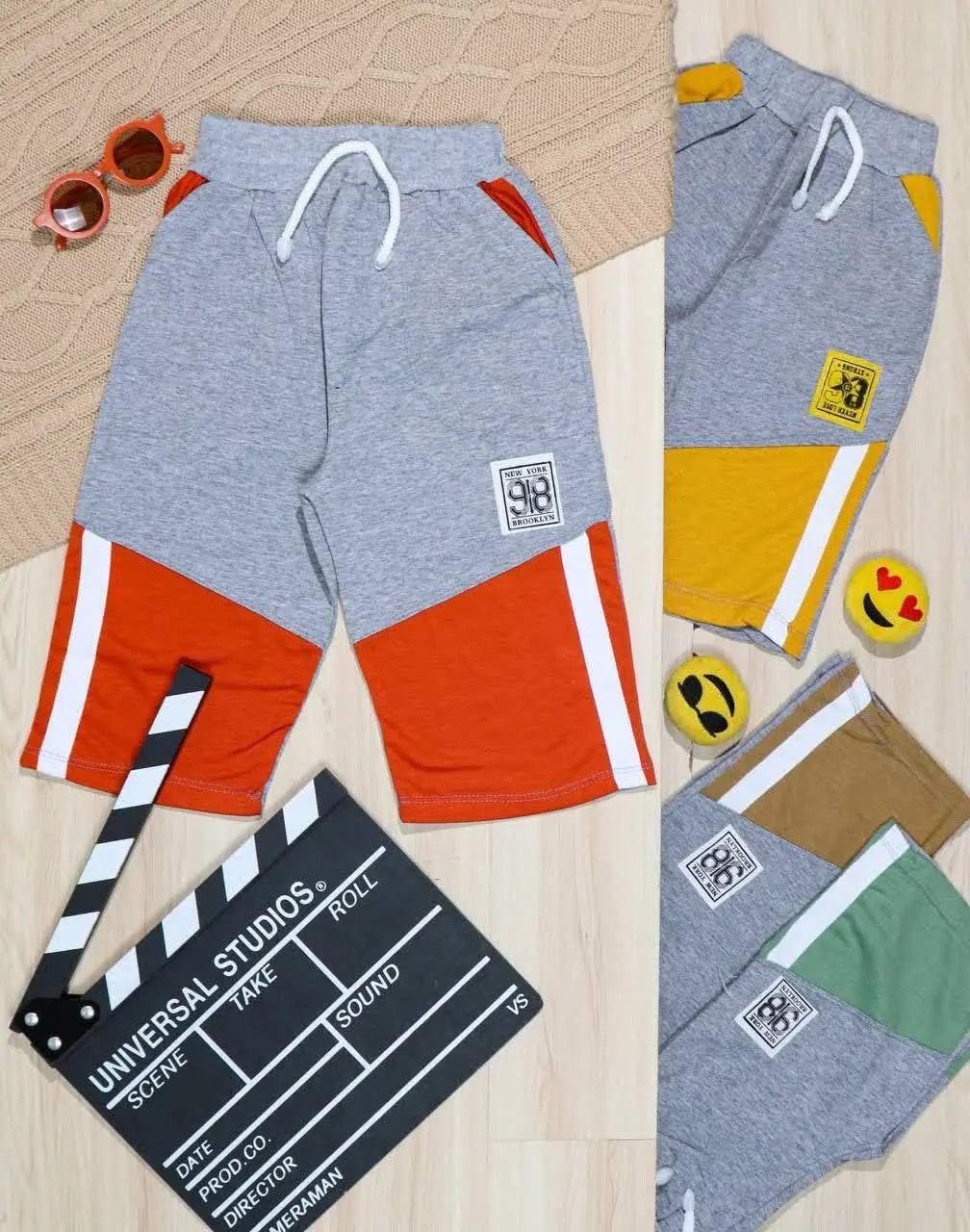 👫شلوارک ملانژ پنبه نواری آدیداس👫
