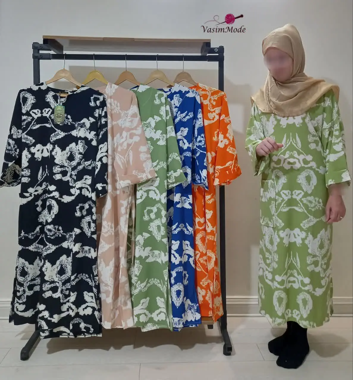 کفتان ترند ریفا فقط گلبهی وسبز روشن موجود✅
