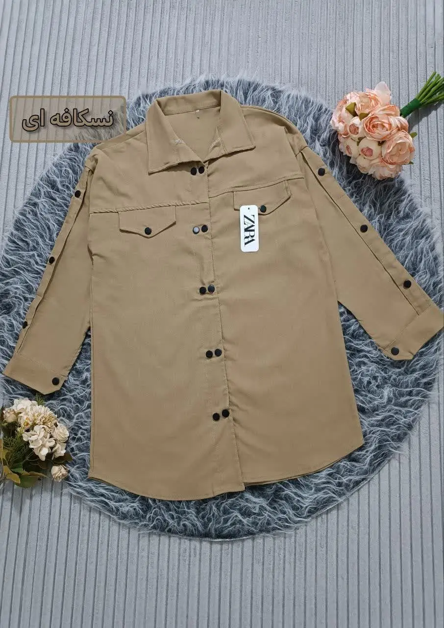 🖋نام: مانتو کتان آستین دکمه
