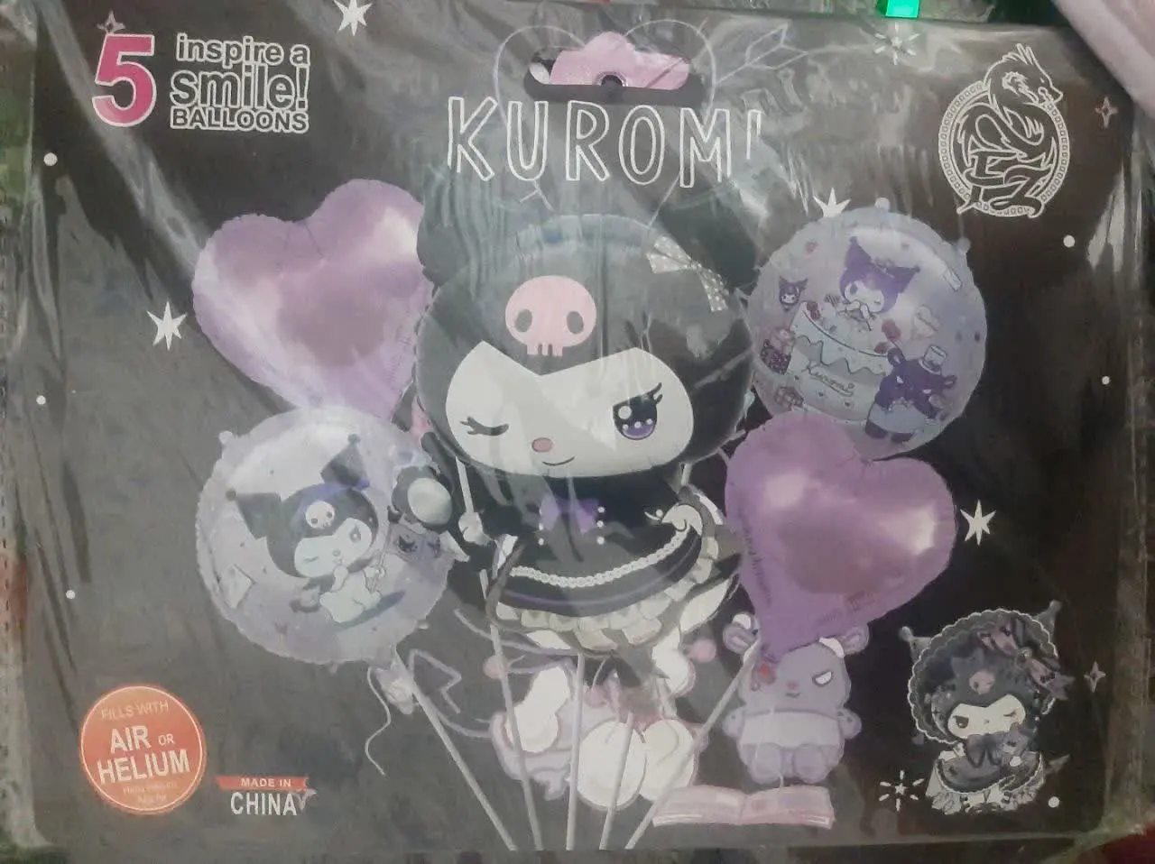 بادکنک ۵ تکه فویلی کرومی
