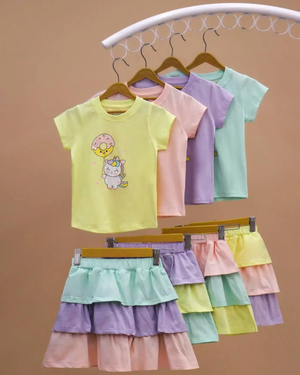 🌸اسم: تیشرت دامن دخترانه NZDE UNICORN💚🌸
