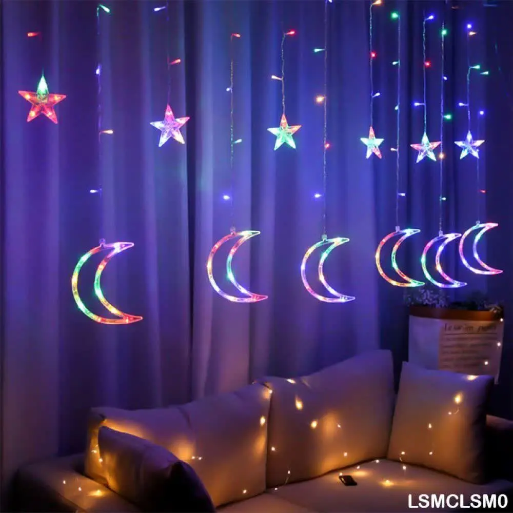 ریسه پرده ای ستاره ماه نامن...