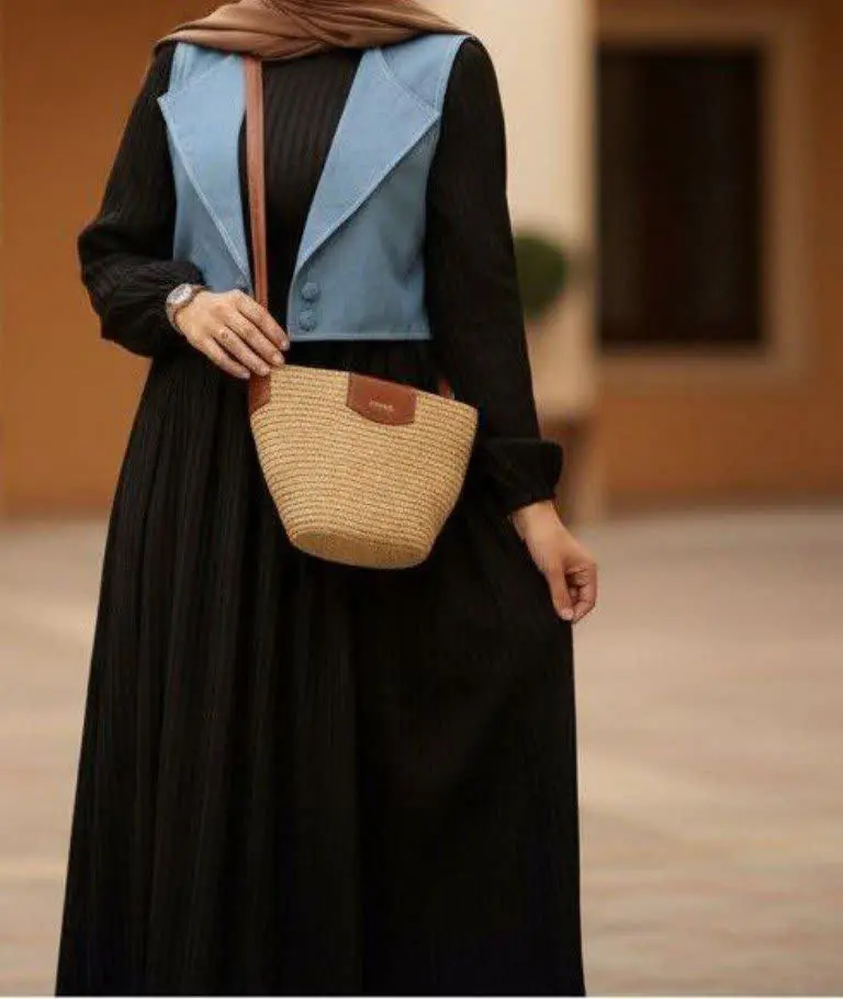 پیراهن سفید+کت جین💖