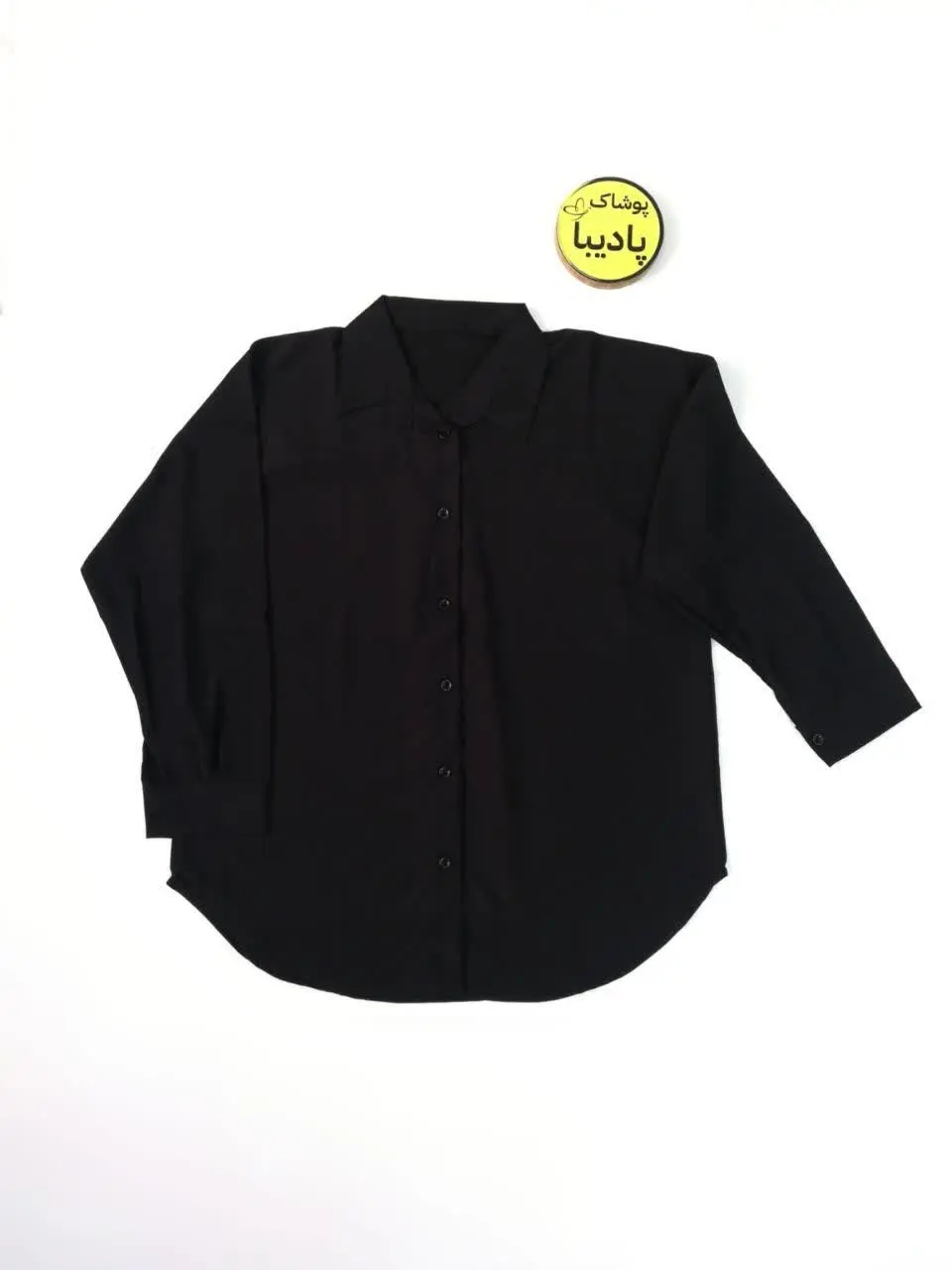 شومیز تک مشکی جلو دکمه سرمه هم