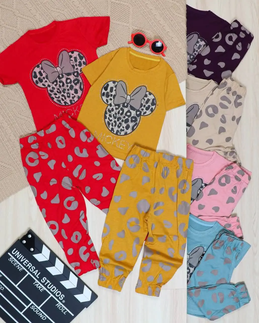 👫تیشرت و شلوار ویسکوز میکی پلنگی👫
