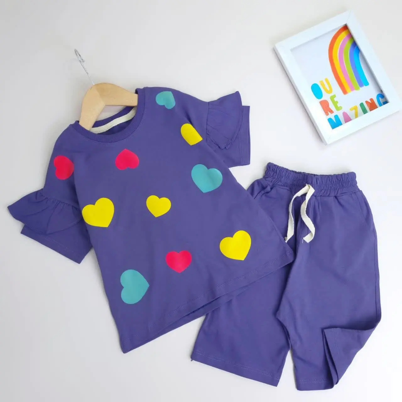 تیشرت شلوارک قلب
