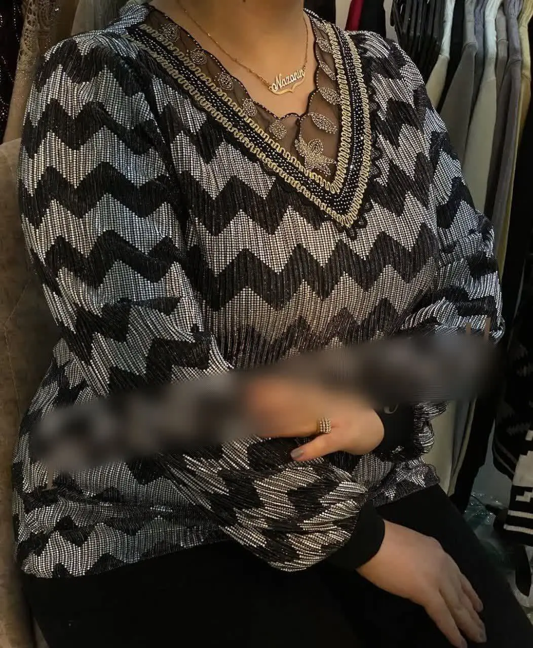 ✅بلوز مجلسی لمه پلیسه
