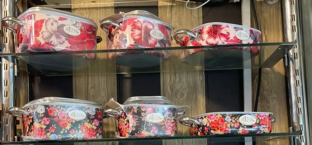 ♨️سرویس قابلمه ۷ پارچه مربع گلدار😍👆
