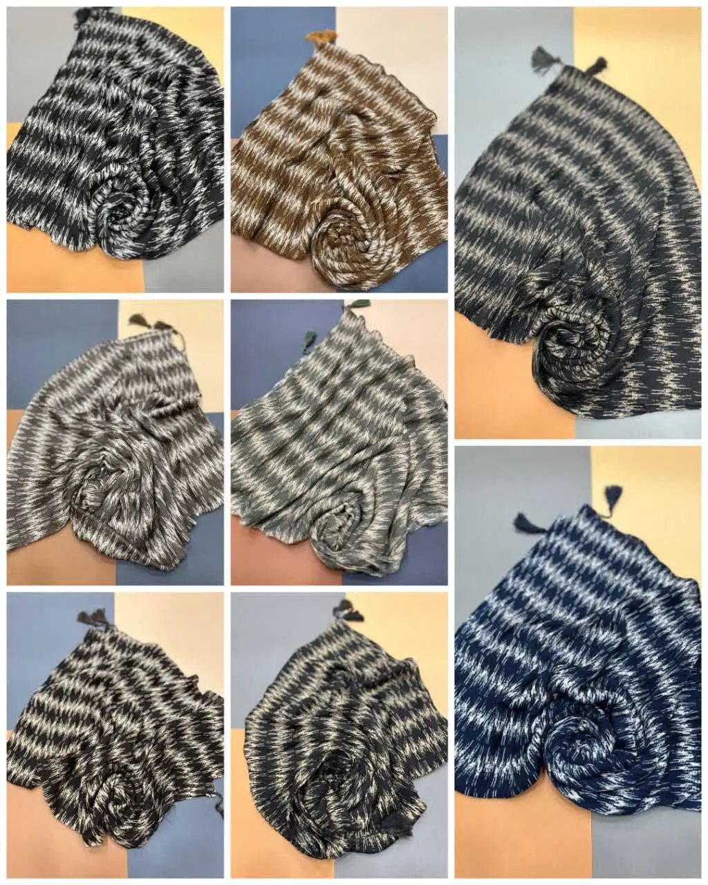 🐝شال پلیسه کریشه پاییزه