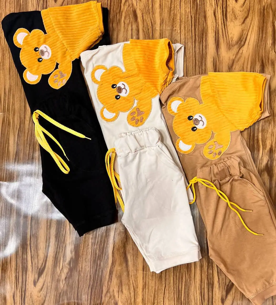 🔮تیشرت شلوارک اسپرت طرح آستین مخمل🔮
