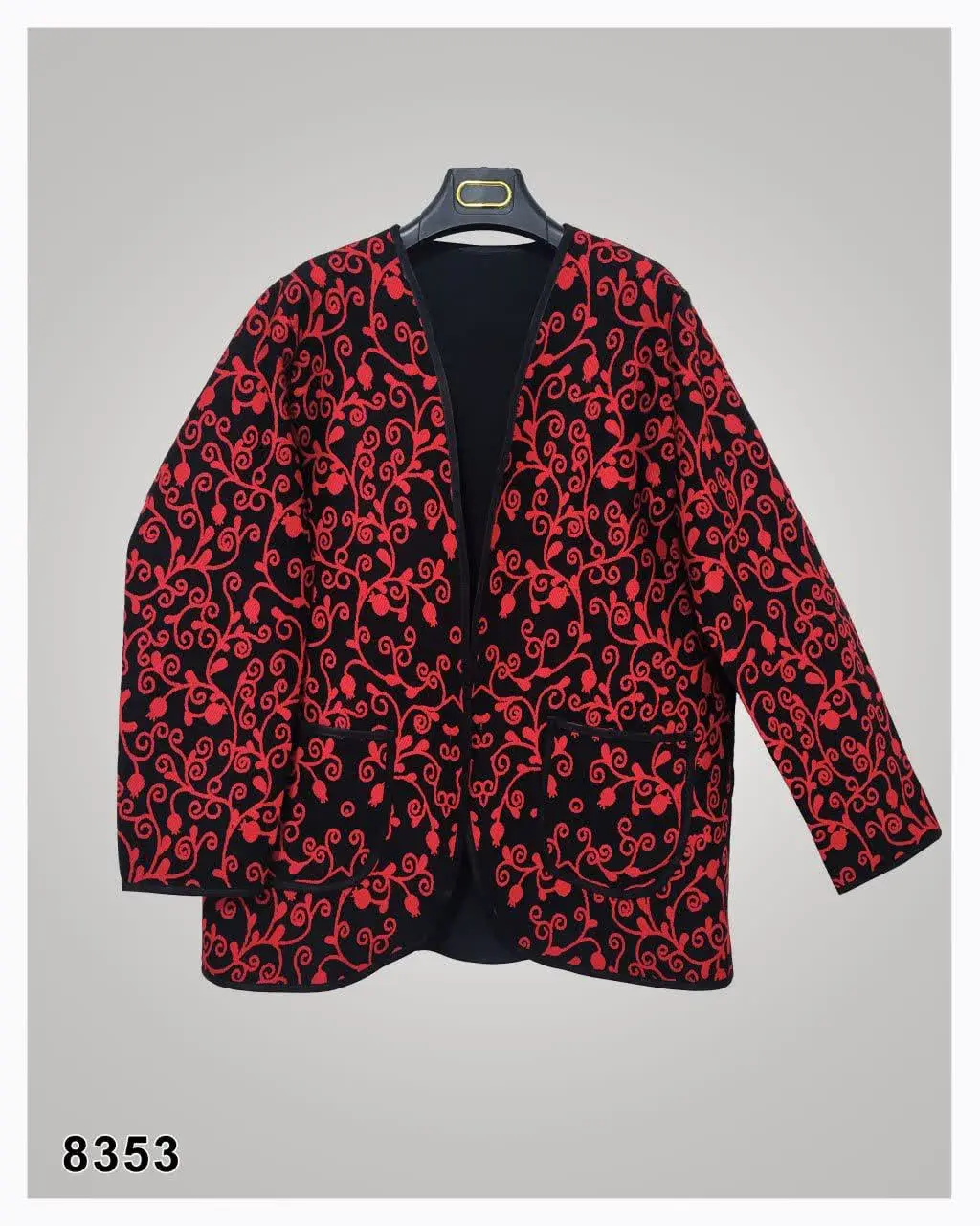 کت گان دوزی جلوباز جیب دار
