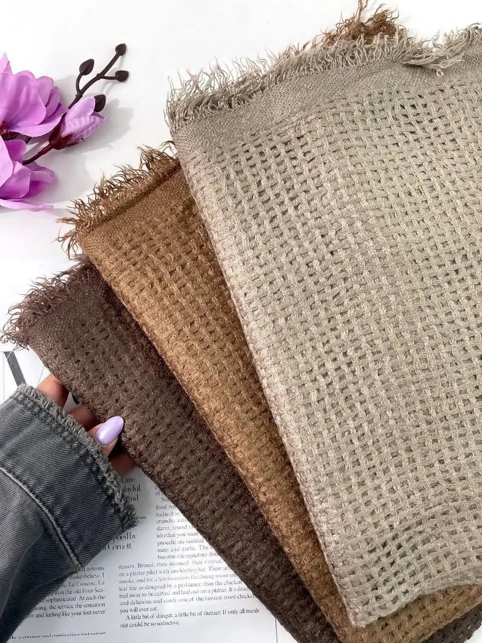 شال پاییزه حصیری 😍