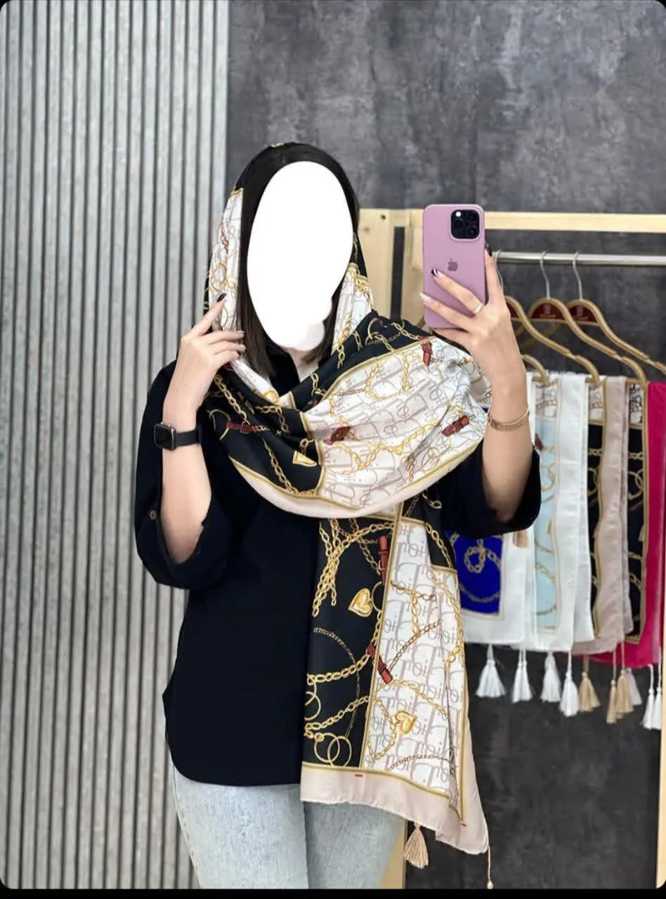 ☪️شال نخی نخ پنبه مناسب تابستان 
