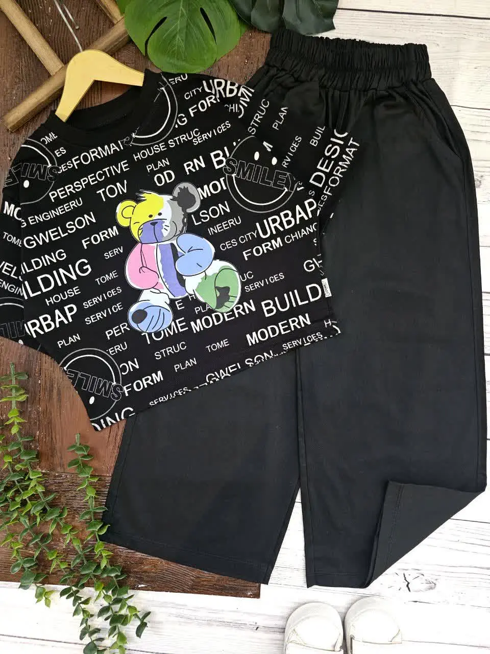 کراپ و شلوار بگ building 
