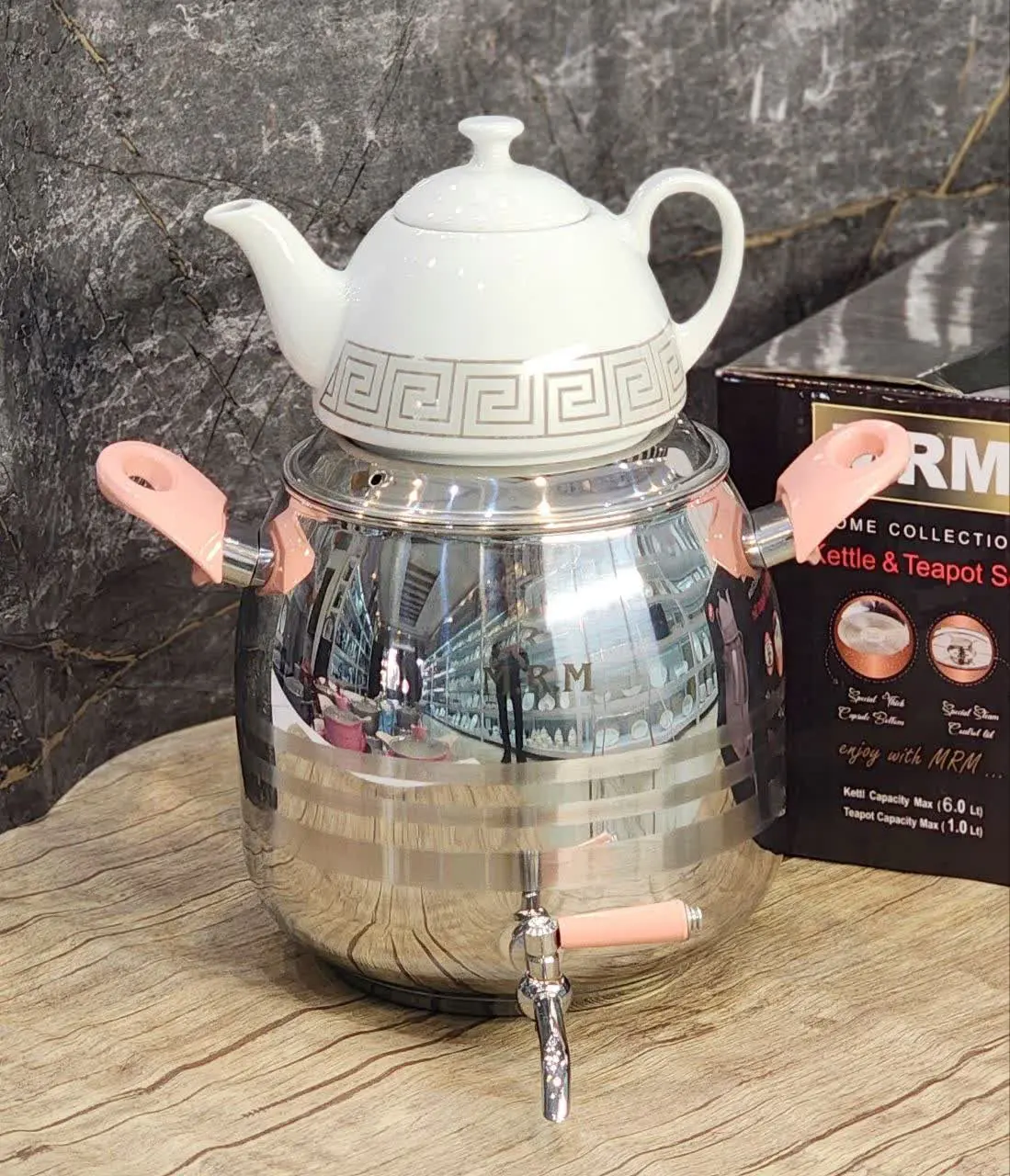 ✅ کتری قوری استیل متین براق M. R. M
