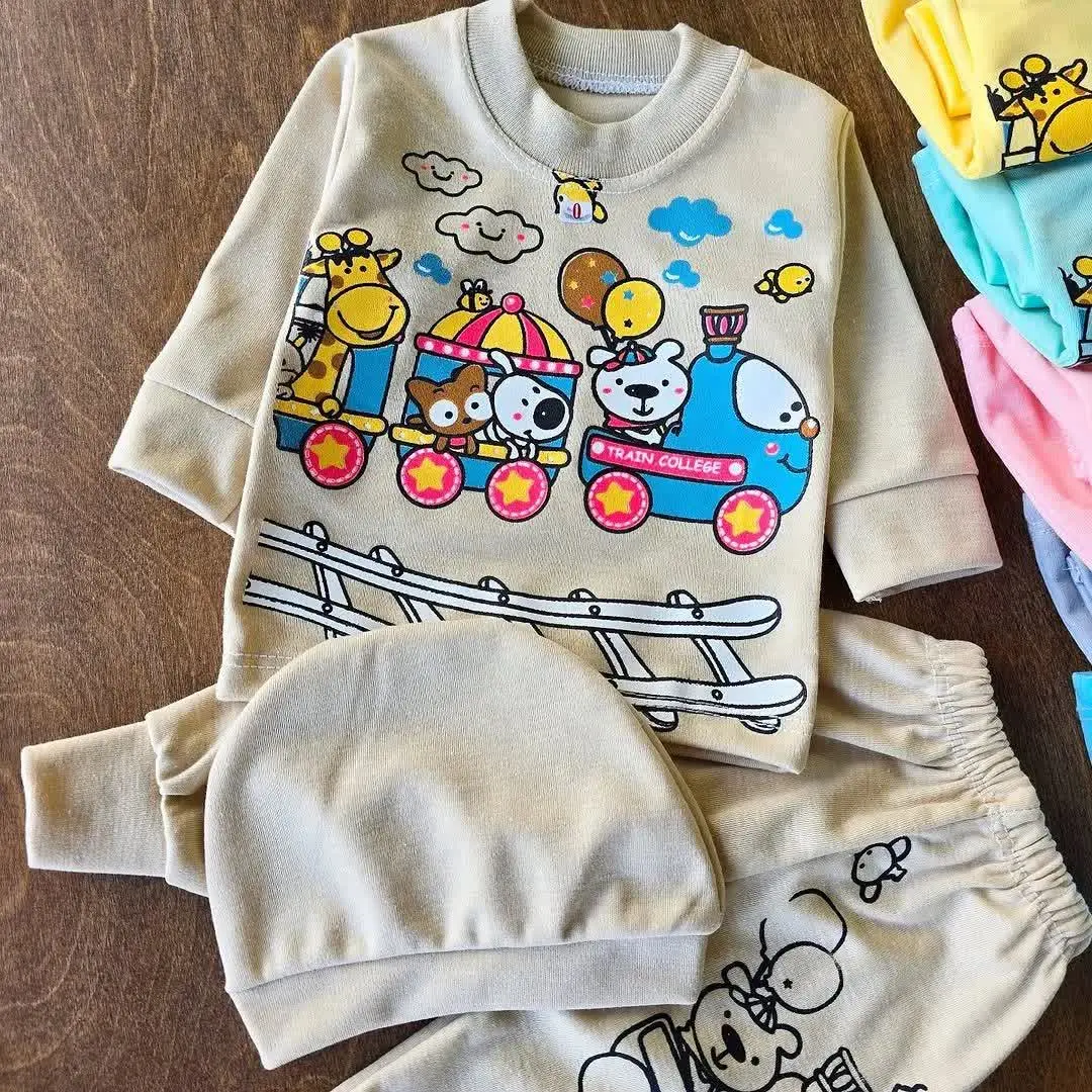 بلوز شلوار و کلاه قطار حیوانات 
