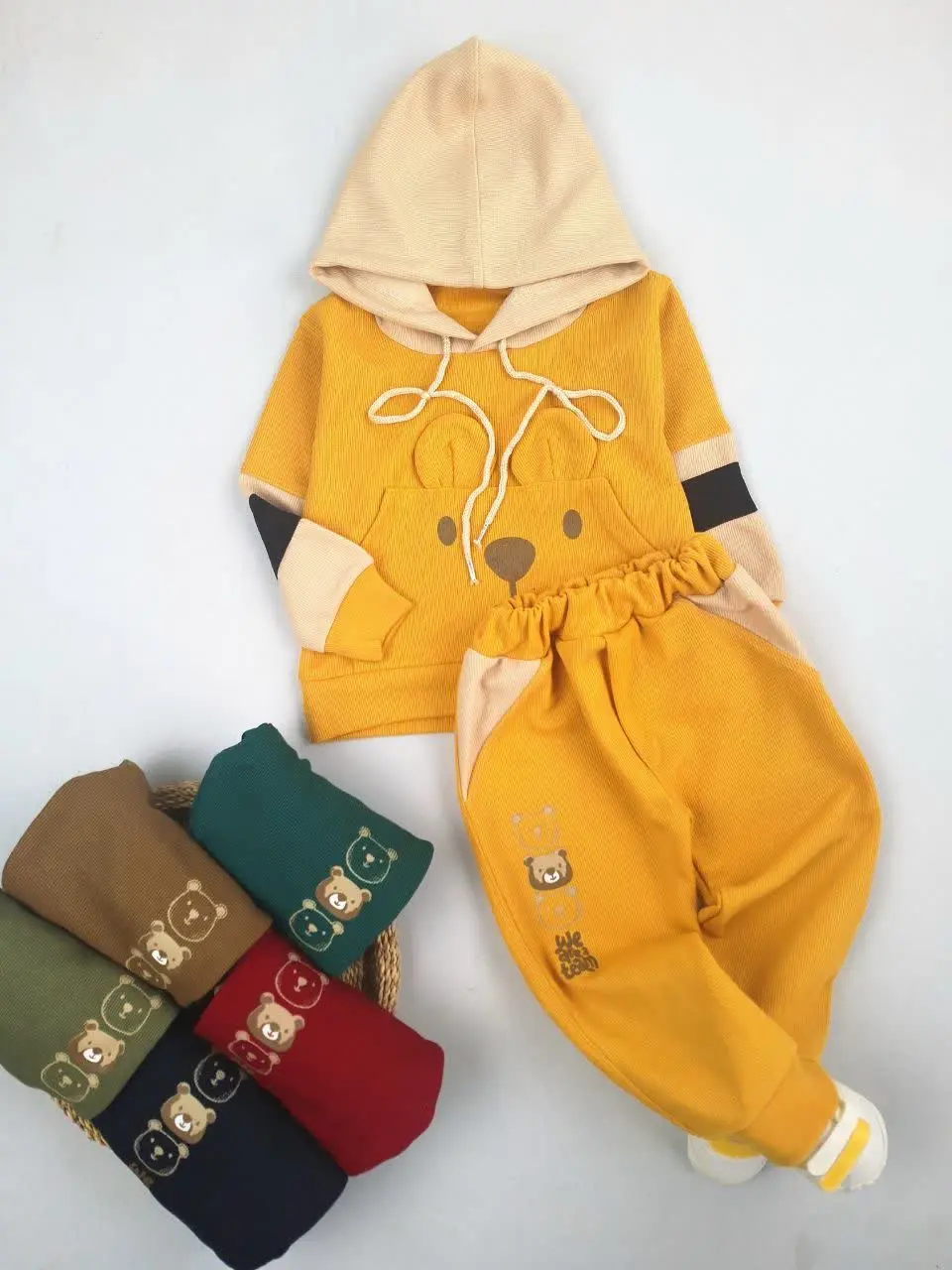 هودی شلوار کبریتی خرس گوشدار 😍