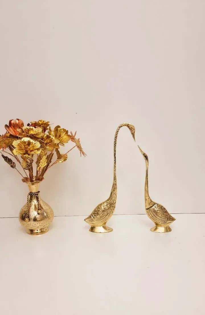 مجسمه قو عاشق تمام برنزی