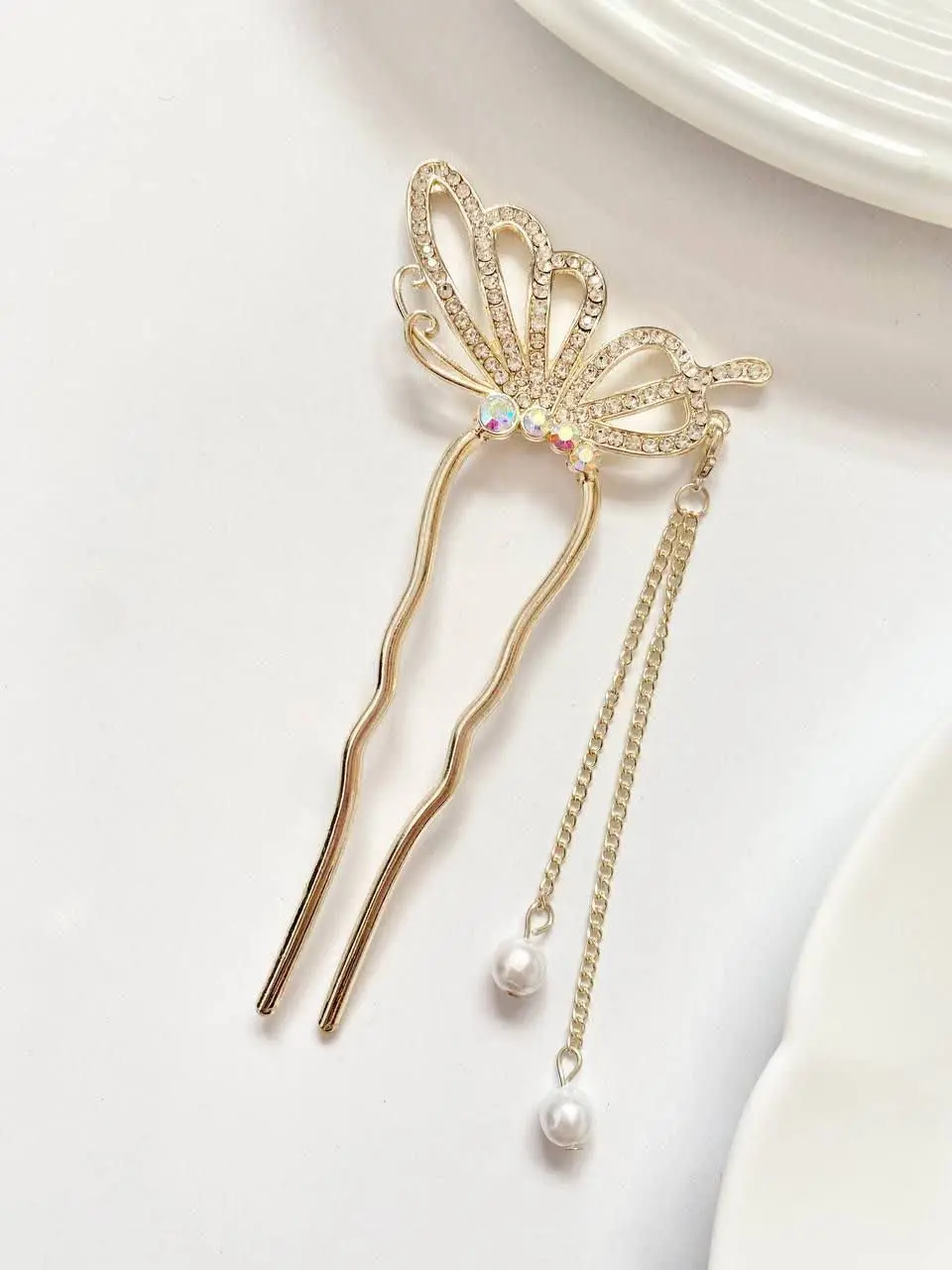 🦋 کانزاشی دوشاخه پروانه آویز دار
