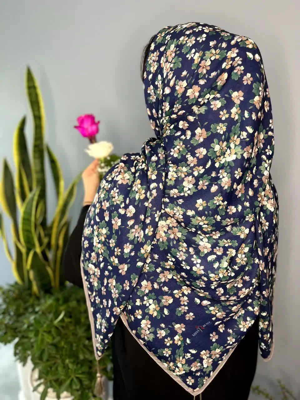 💙روسری گل گلی منگوله دار💙
