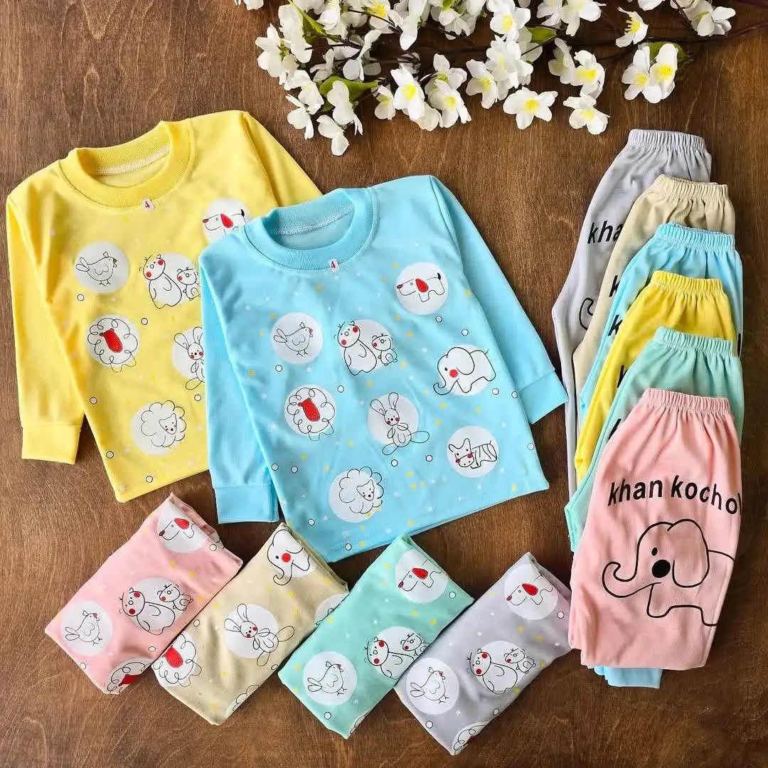 بلوز شلوار حیوانات دایره‌ای 
