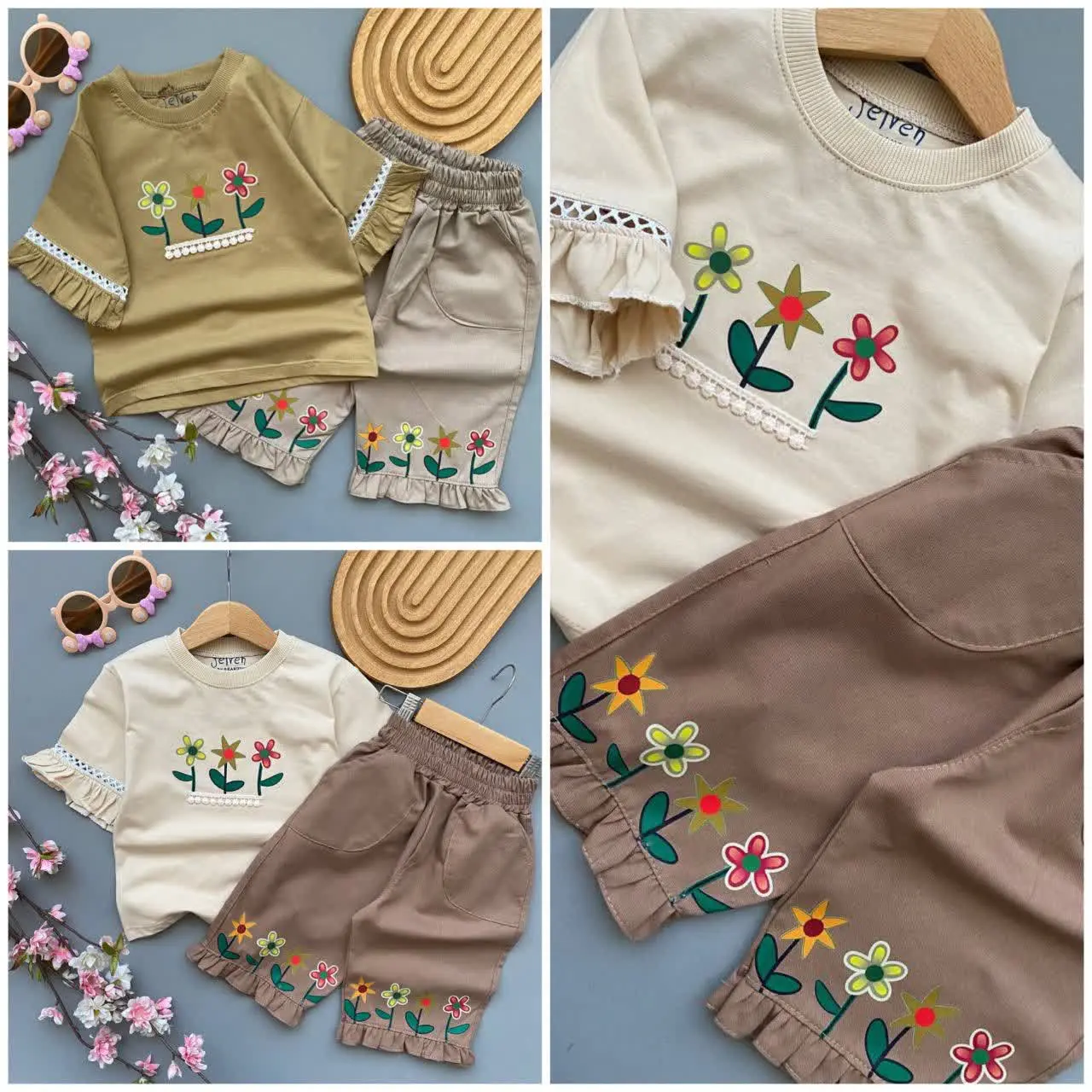 تیشرت شلوارک دخترانه گلرخ
