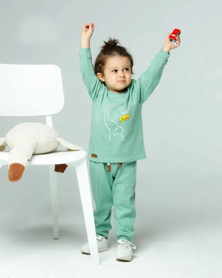 🧡🍁 اسم: سیسمونی دو تیکه بلوز شلوار TRUCK 🧡🍁
