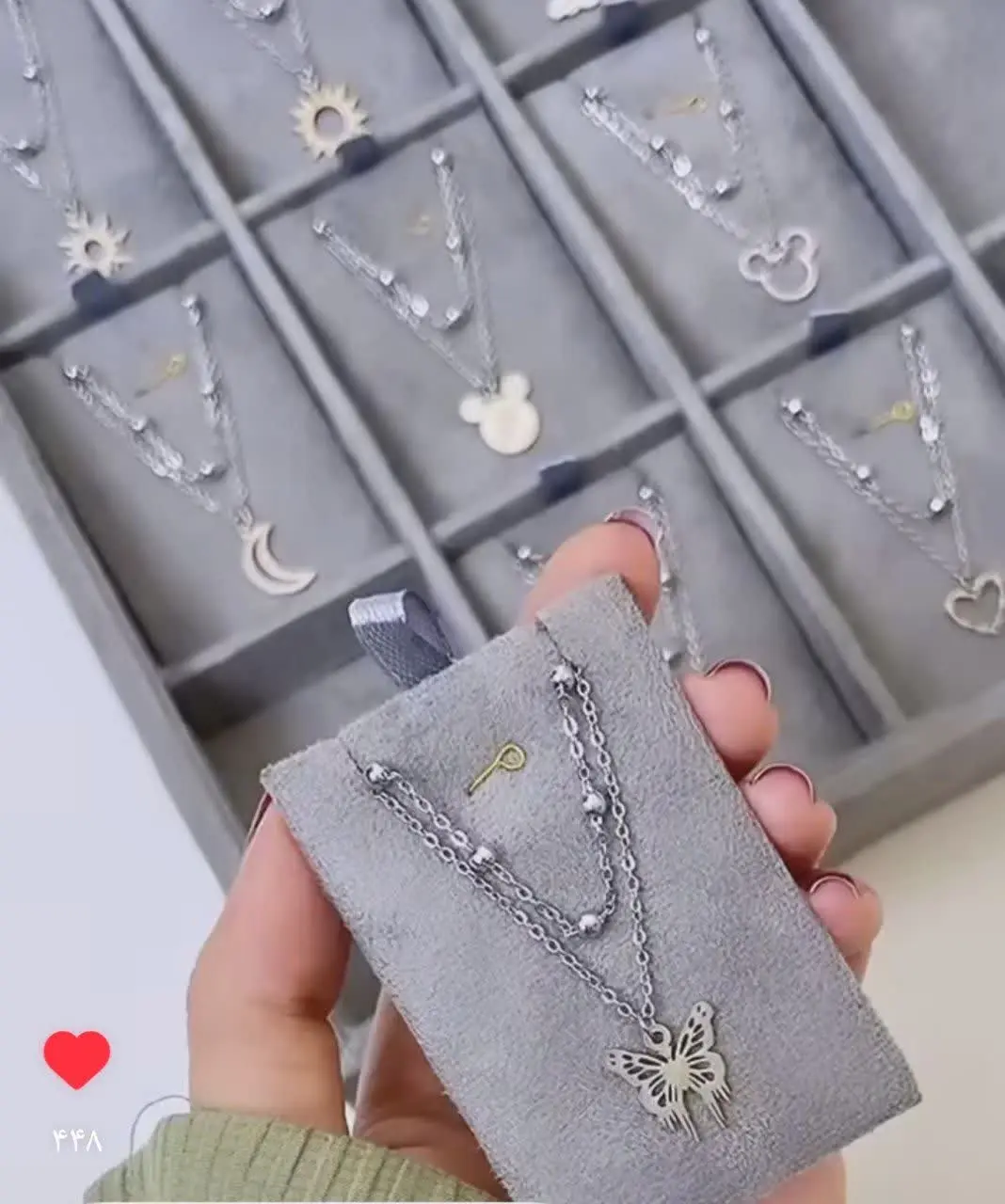 گردنبند‌های دو ردیفه‌ی سیلور 🥰
