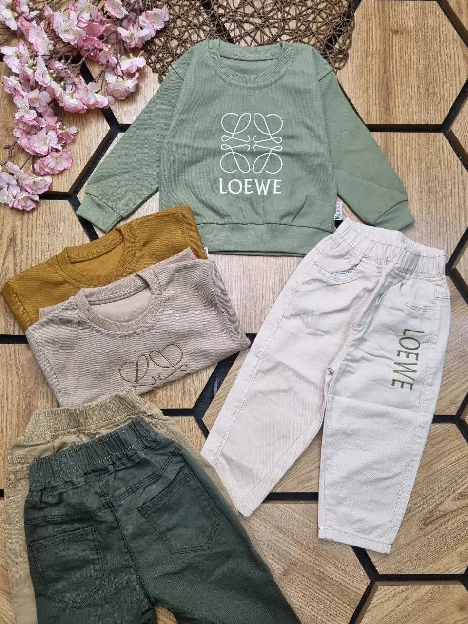 🍀بلوز با شلوار کتان پسرانه👦