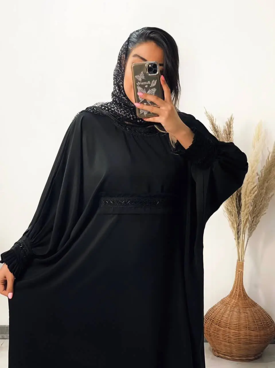 🖋نام: مانتوعبایی آستین پلیسه
